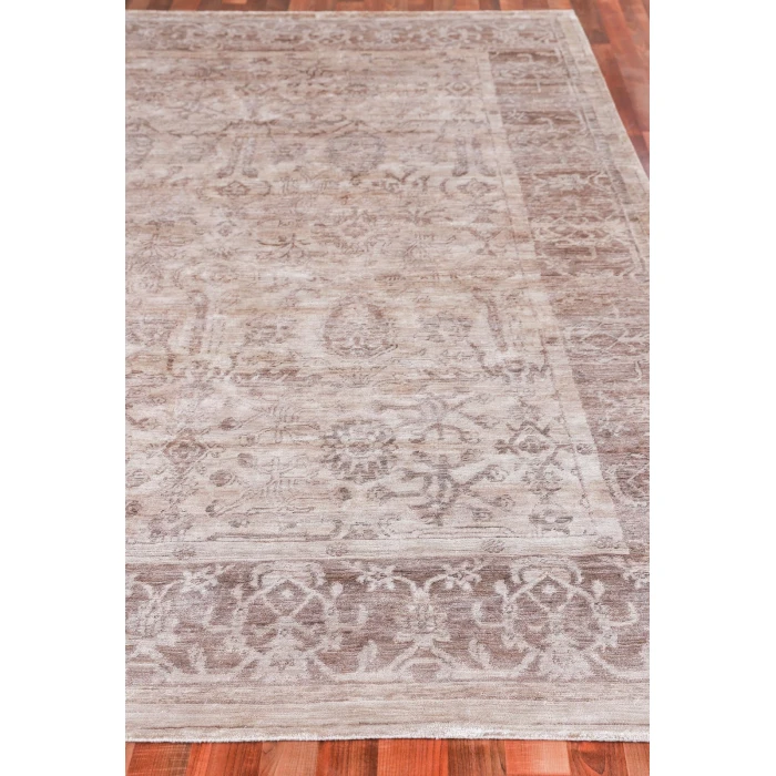 Exquisite Rugs Antique'd Silk Beige 32846X9 6ft.X9ft. Rect. Rug