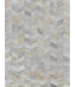 Exquisite Rugs Natural Hide Ivory/Silver/Multi 33038X11 8ft.X11ft. Rect. Rug