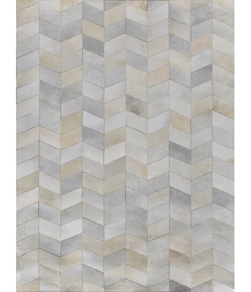 Exquisite Rugs Natural Hide Ivory/Silver/Multi 33038X11 8ft.X11ft. Rect. Rug