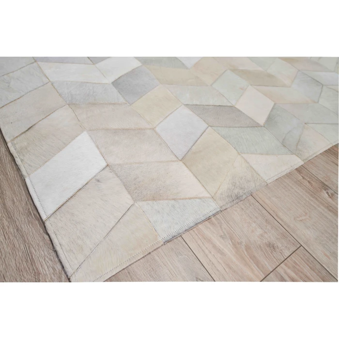 Exquisite Rugs Natural Hide Ivory/Silver/Multi 3303116X146 11ft.6in.X14ft.6in. Rect. Rug