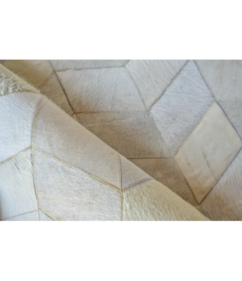 Exquisite Rugs Natural Hide Ivory/Silver/Multi 33038X11 8ft.X11ft. Rect. Rug