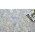 Exquisite Rugs Natural Hide Ivory/Silver/Multi 33038X11 8ft.X11ft. Rect. Rug