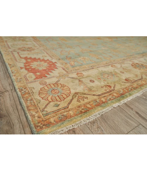 Exquisite Rugs Antique Weave Serapi Light Blue/Ivory 33359X12 9ft.X12ft. Rect. Rug