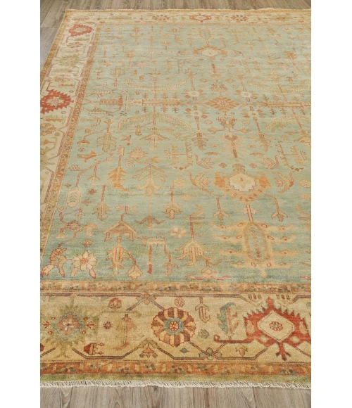 Exquisite Rugs Antique Weave Serapi Light Blue/Ivory 33359X12 9ft.X12ft. Rect. Rug