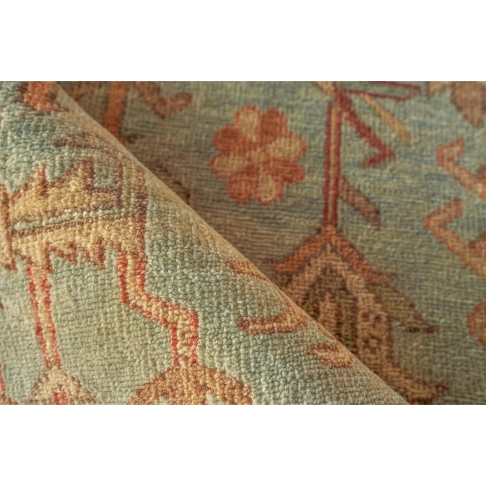 Exquisite Rugs Antique Weave Serapi Light Blue/Ivory 33359X12 9ft.X12ft. Rect. Rug