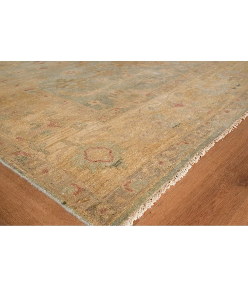 Exquisite Rugs Antique Weave Oushak Light Blue/Gold 334414X18 14ft.X18ft. Rect. Rug