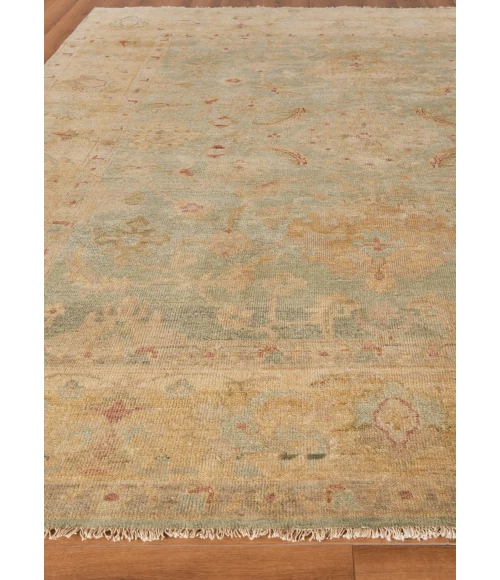 Exquisite Rugs Antique Weave Oushak Light Blue/Gold 334414X18 14ft.X18ft. Rect. Rug