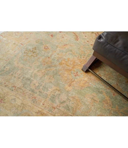 Exquisite Rugs Antique Weave Oushak Light Blue/Gold 334414X18 14ft.X18ft. Rect. Rug