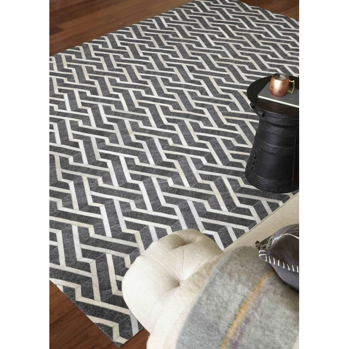 Exquisite Rugs Berlin Charcoal/Ivory 341796X136 9ft.6in.X13ft.6in. Rect. Rug