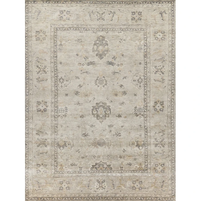 Exquisite Rugs Antique Weave Oushak Ivory/Gray 34208X10 8ft.X10ft. Rect. Rug