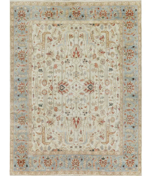 Exquisite Rugs Antique Weave Serapi Ivory/Light Blue 34479X12 9ft.X12ft. Rect. Rug