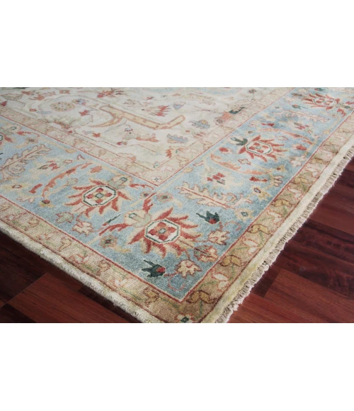 Exquisite Rugs Antique Weave Serapi Ivory/Light Blue 34479X12 9ft.X12ft. Rect. Rug