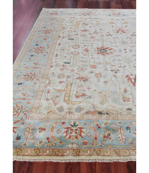 Exquisite Rugs Antique Weave Serapi Ivory/Light Blue 34479X12 9ft.X12ft. Rect. Rug