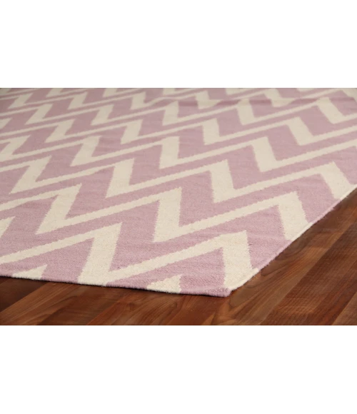 Exquisite Rugs Flatweave Pink/White 35415X8 5ft.X8ft. Rect. Rug