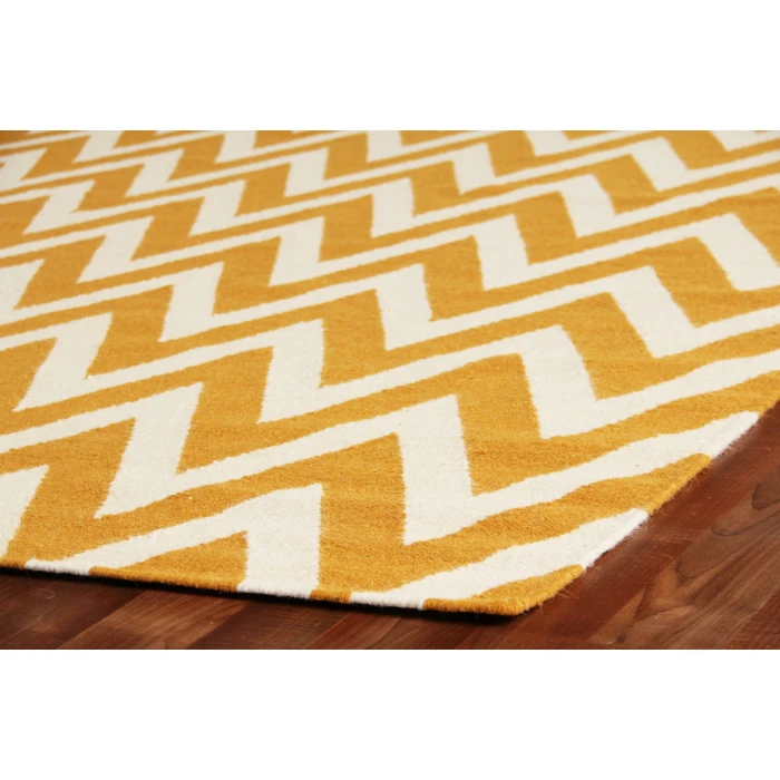 Exquisite Rugs Flatweave Light Orange/White 35425X8 5ft.X8ft. Rect. Rug