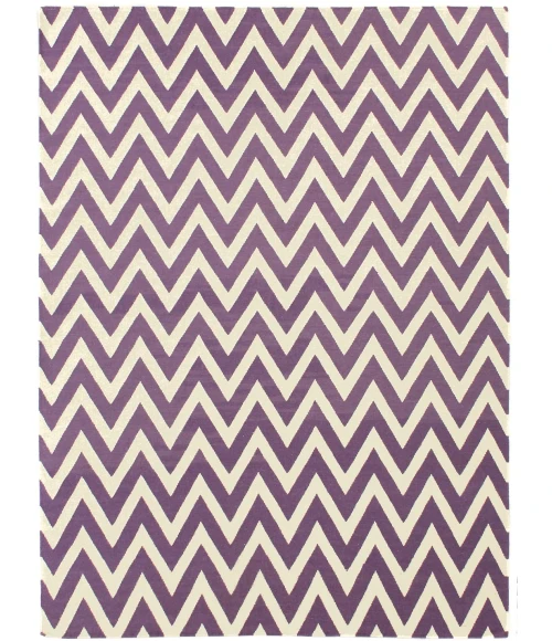 Exquisite Rugs Flatweave Light Purple/White 35485X8 5ft.X8ft. Rect. Rug