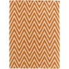 Exquisite Rugs Flatweave Orange/White 35505X8 5ft.X8ft. Rect. Rug