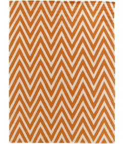 Exquisite Rugs Flatweave Orange/White 35505X8 5ft.X8ft. Rect. Rug