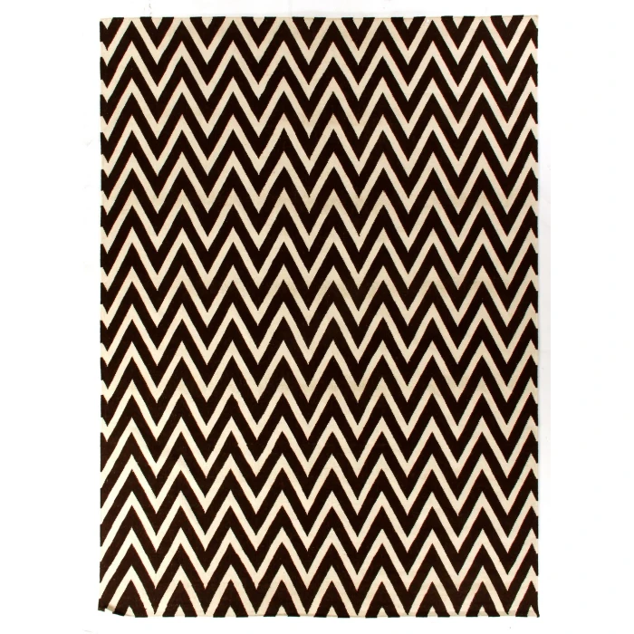 Exquisite Rugs Flatweave Mahogany/White 35545X8 5ft.X8ft. Rect. Rug