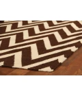Exquisite Rugs Flatweave Mahogany/White 35545X8 5ft.X8ft. Rect. Rug