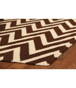 Exquisite Rugs Flatweave Mahogany/White 35545X8 5ft.X8ft. Rect. Rug