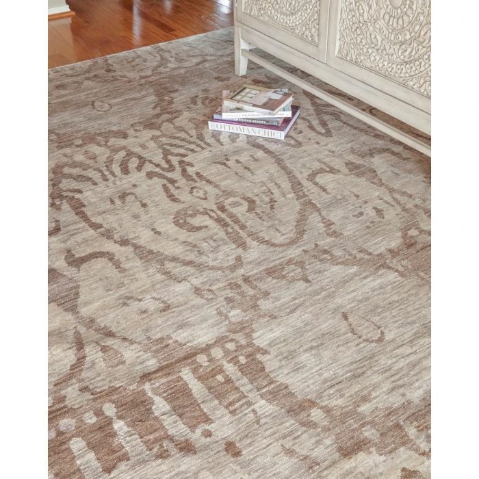 Exquisite Rugs Antique'd Silk Beige 36318X10 8ft.X10ft. Rect. Rug