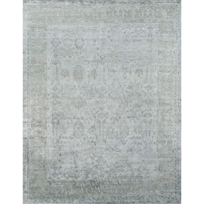 Exquisite Rugs Antique'd Silk Aqua 36328X10 8ft.X10ft. Rect. Rug