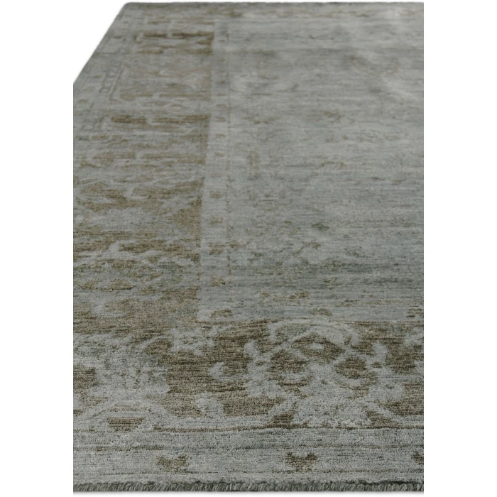 Exquisite Rugs Antique'd Silk Aqua 36328X10 8ft.X10ft. Rect. Rug