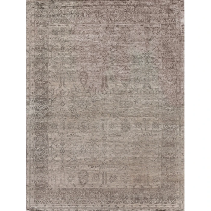 Exquisite Rugs Antique'd Silk Silver 37076X9 6ft.X9ft. Rect. Rug