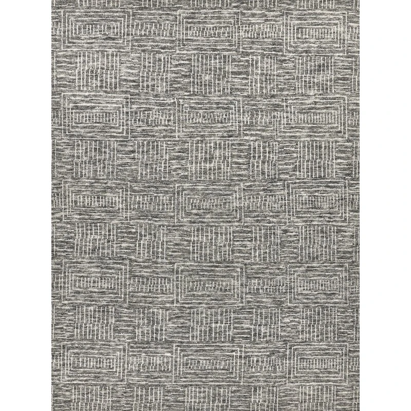 Exquisite Rugs Aldridge Charcoal/Ivory 381066X17 6ft.6in.X17ft. Rect. Rug