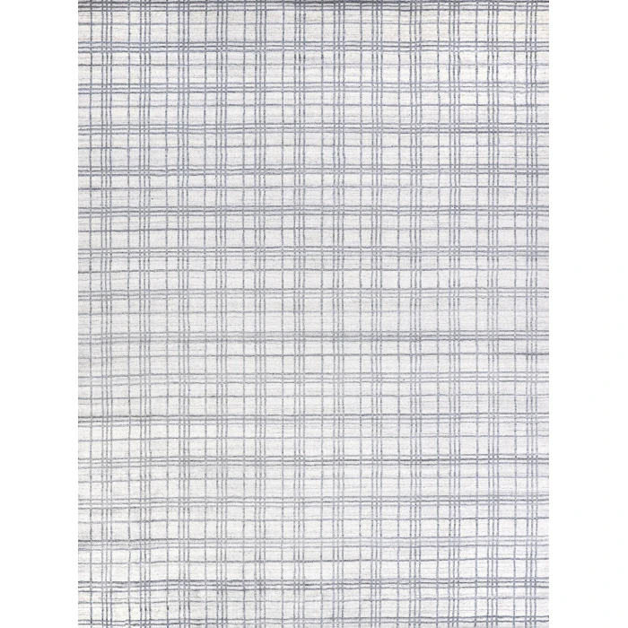 Exquisite Rugs Fairbanks White/Light Silver 38356X9 6ft.X9ft. Rect. Rug