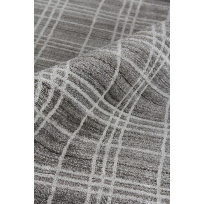 Exquisite Rugs Fairbanks Silver/White 38361X16 1ft.X1ft.6in. Rect. Rug