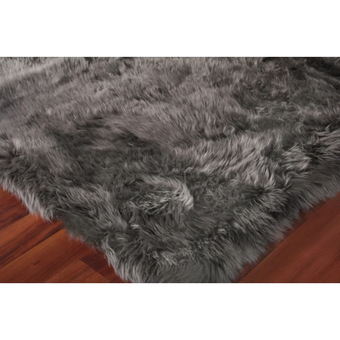 Exquisite Rugs Sheepskin Dark Gray 3841136X176 13ft.6in.X17ft.6in. Rect. Rug