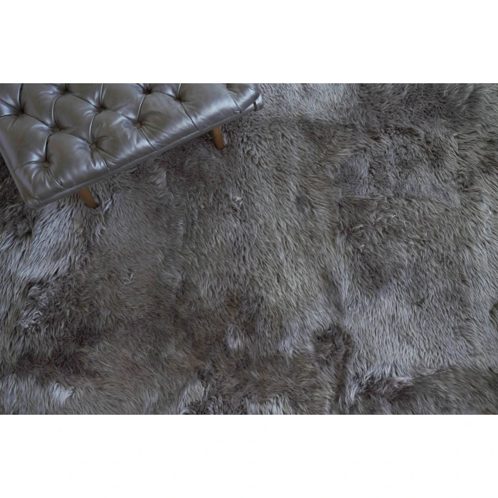 Exquisite Rugs Sheepskin Dark Gray 3841136X176 13ft.6in.X17ft.6in. Rect. Rug