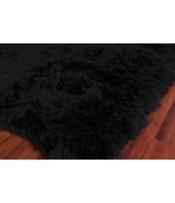 Exquisite Rugs Sheepskin Black 38435X8 5ft.X8ft. Rect. Rug