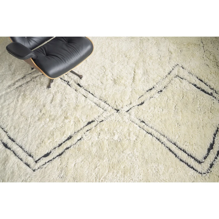 Exquisite Rugs Moroccan Ivory/Black 38531X16 1ft.X1ft.6in. Rect. Rug