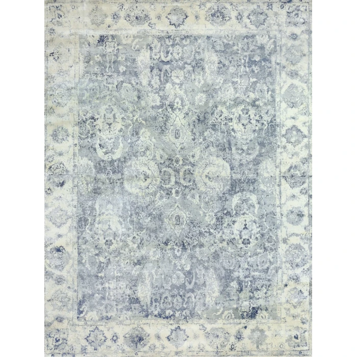 Exquisite Rugs Cassina Light Silver/Blue 39021X16 1ft.X1ft.6in. Rect. Rug