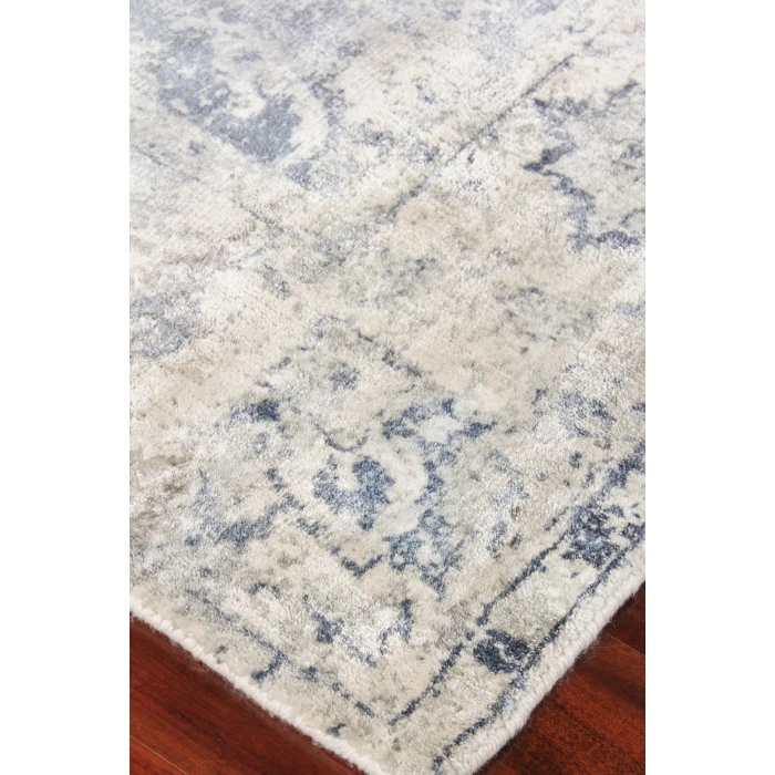 Exquisite Rugs Cassina Light Silver/Blue 39021X16 1ft.X1ft.6in. Rect. Rug