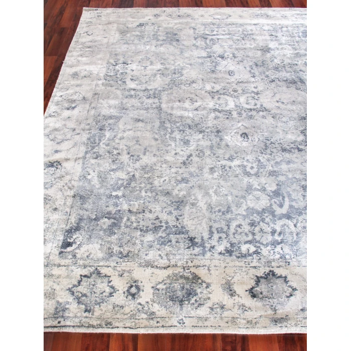 Exquisite Rugs Cassina Light Silver/Blue 39021X16 1ft.X1ft.6in. Rect. Rug