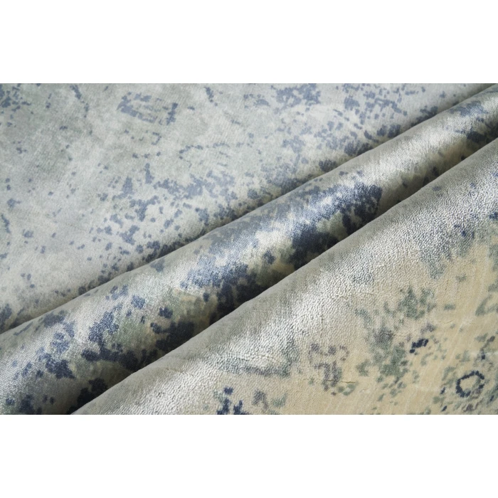 Exquisite Rugs Cassina Light Silver/Blue 39021X16 1ft.X1ft.6in. Rect. Rug