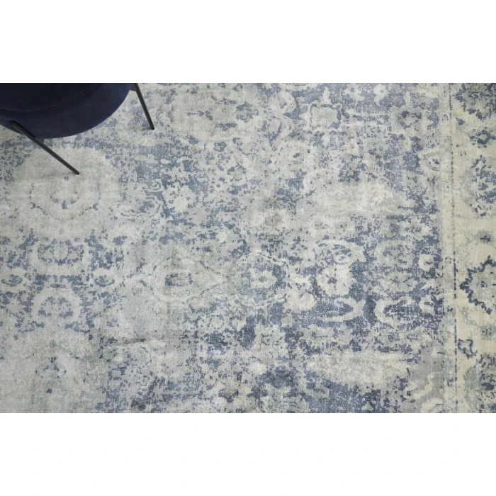 Exquisite Rugs Cassina Light Silver/Blue 39021X16 1ft.X1ft.6in. Rect. Rug