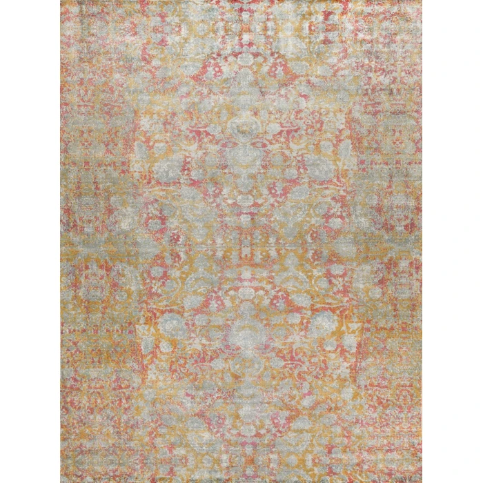 Exquisite Rugs Antolini Gray/Rust/Gold 39421X16 1ft.X1ft.6in. Rect. Rug