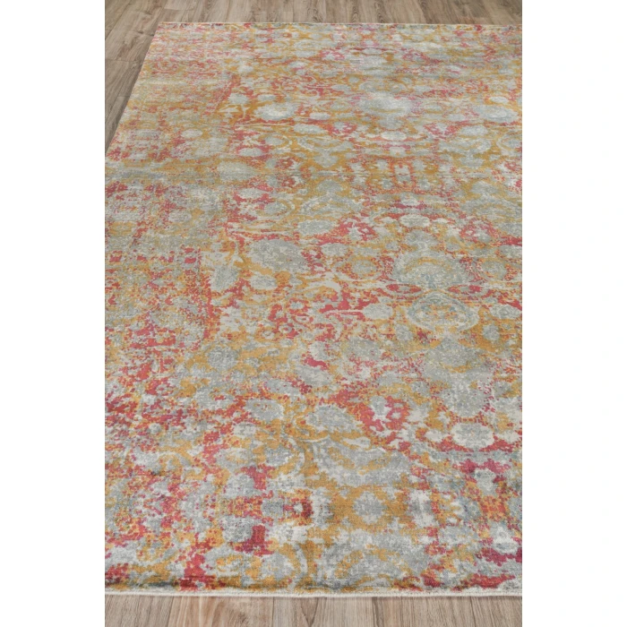 Exquisite Rugs Antolini Gray/Rust/Gold 39421X16 1ft.X1ft.6in. Rect. Rug
