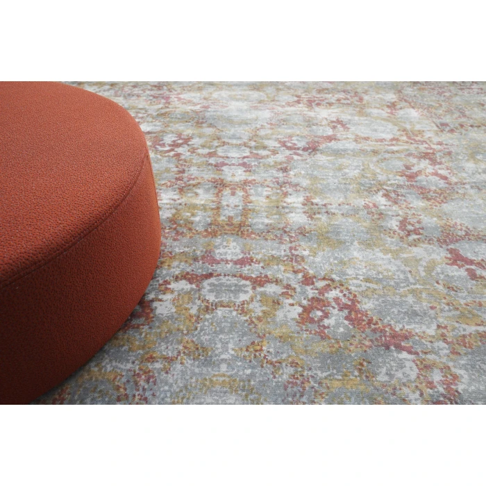 Exquisite Rugs Antolini Gray/Rust/Gold 39421X16 1ft.X1ft.6in. Rect. Rug