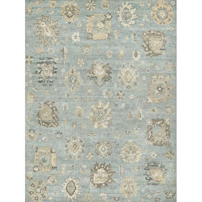 Exquisite Rugs Heirloom Light Blue/Gold 39831X16 1ft.X1ft.6in. Rect. Rug