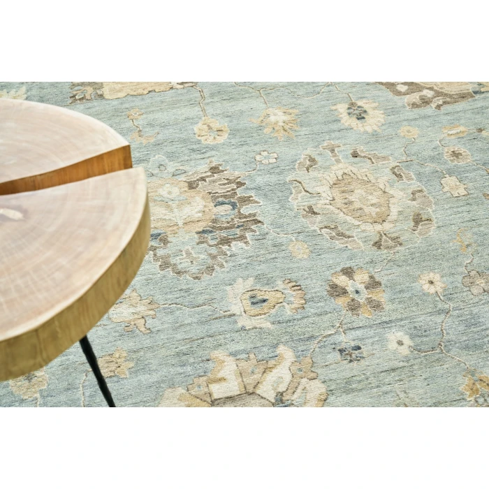 Exquisite Rugs Heirloom Light Blue/Gold 39831X16 1ft.X1ft.6in. Rect. Rug