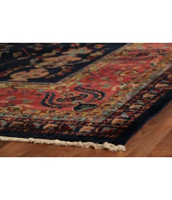 Exquisite Rugs Antique Weave Sarouk Navy 40038X8 ROUND 8ft.X8ft. ROUND Round Rug