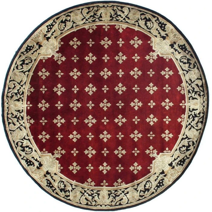 Exquisite Rugs Contemporary Red 40216X6 ROUND 6ft.X6ft. ROUND Round Rug