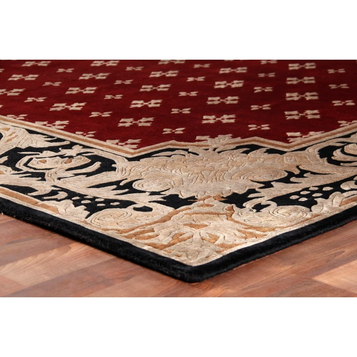 Exquisite Rugs Contemporary Red 40216X6 ROUND 6ft.X6ft. ROUND Round Rug