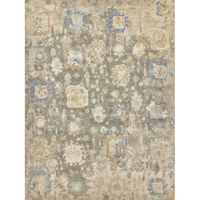 Exquisite Rugs Essex Brown/Gray/Blue 40341X16 1ft.X1ft.6in. Rect. Rug